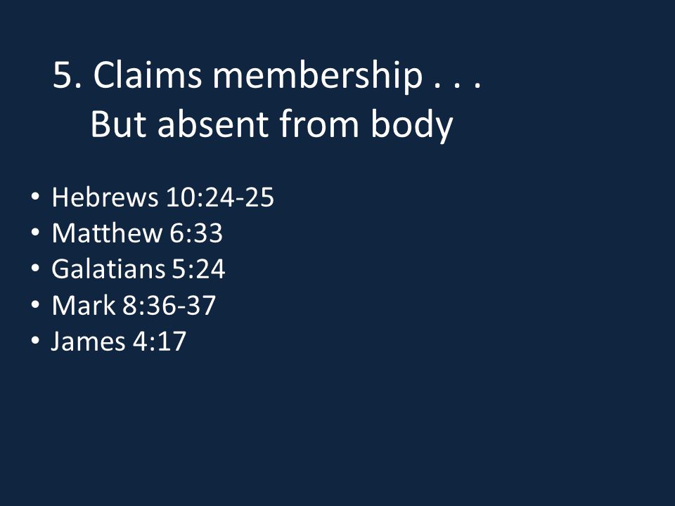 5. Claims membership...