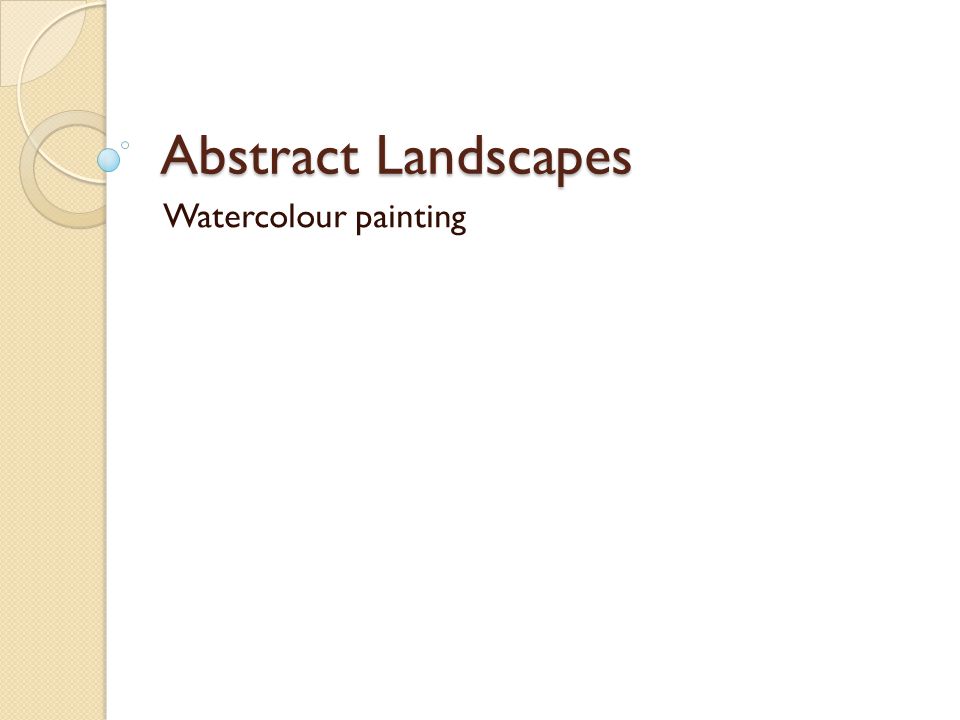 Abstract Landscapes Watercolour painting