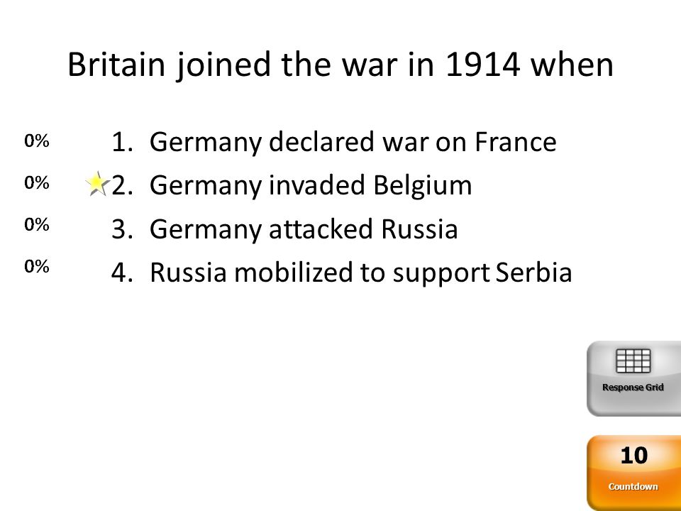 Which nation was the first to declare war.