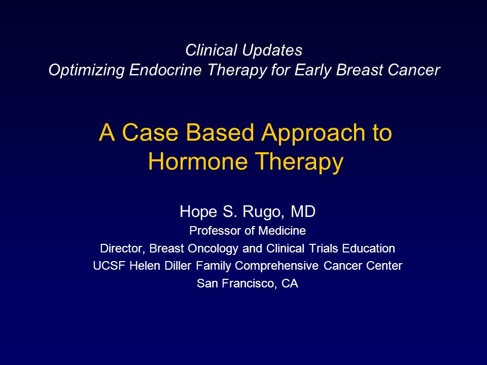 A Case Based Approach to Hormone Therapy Hope S.