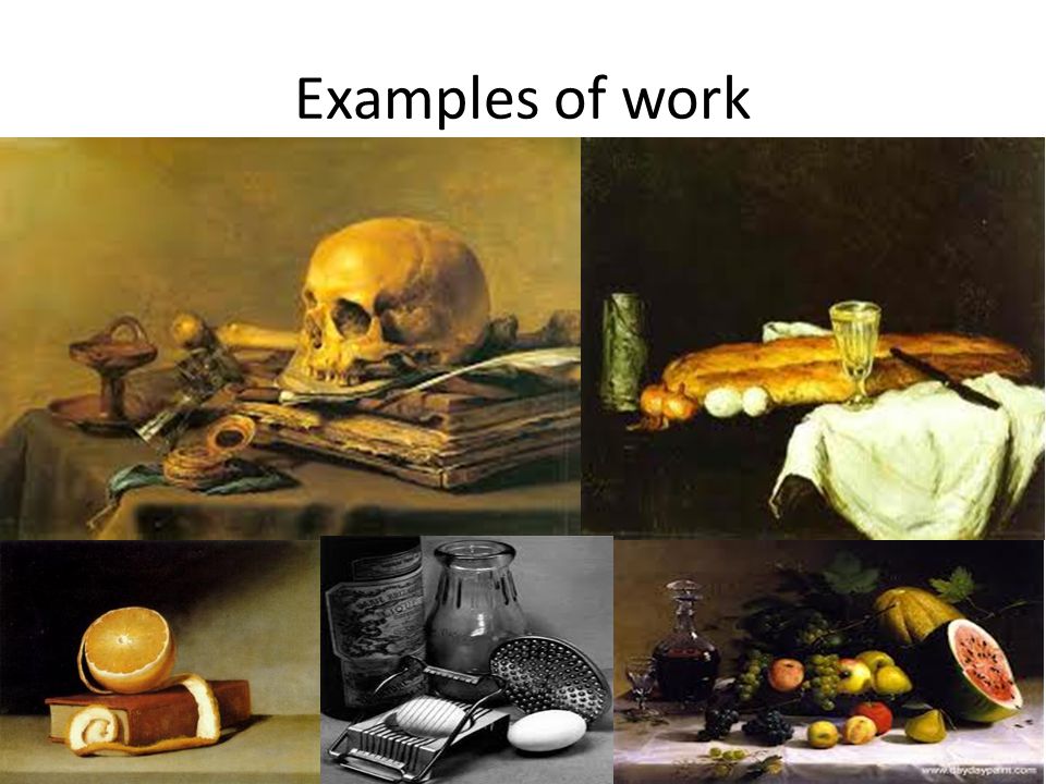Examples of work