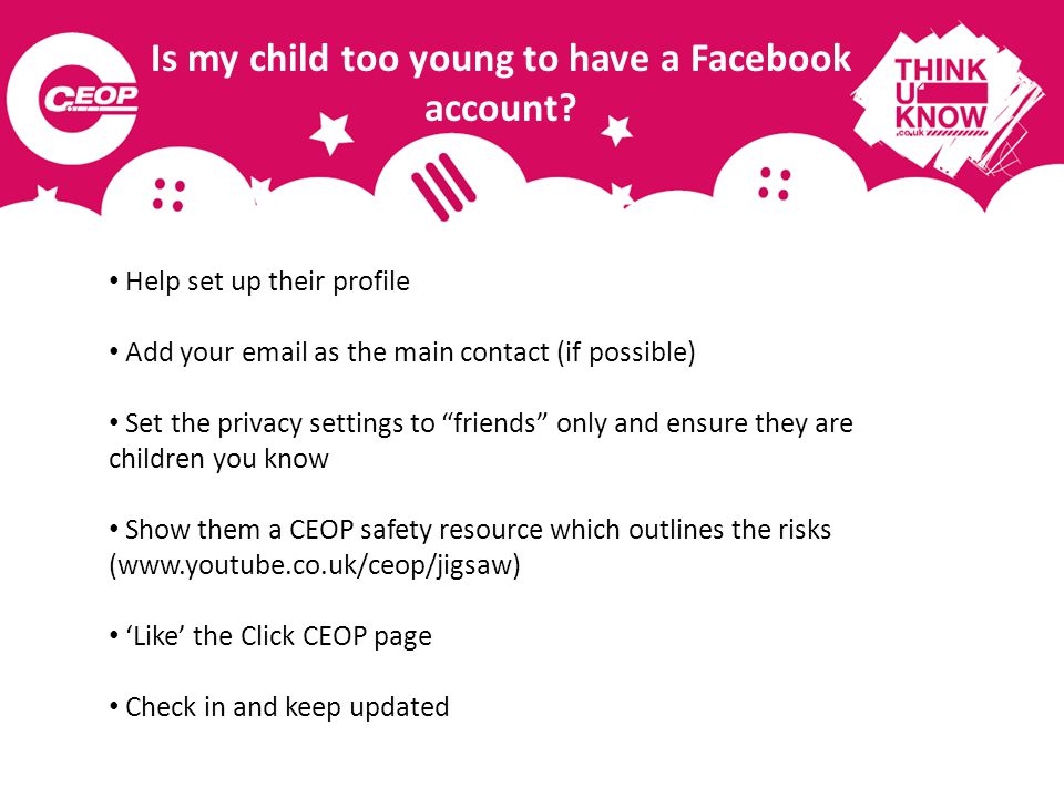 Is my child too young to have a Facebook account.