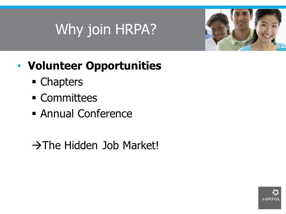 Volunteer Opportunities  Chapters  Committees  Annual Conference  The Hidden Job Market.