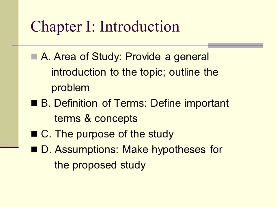 Example of definition of terms in a research paper