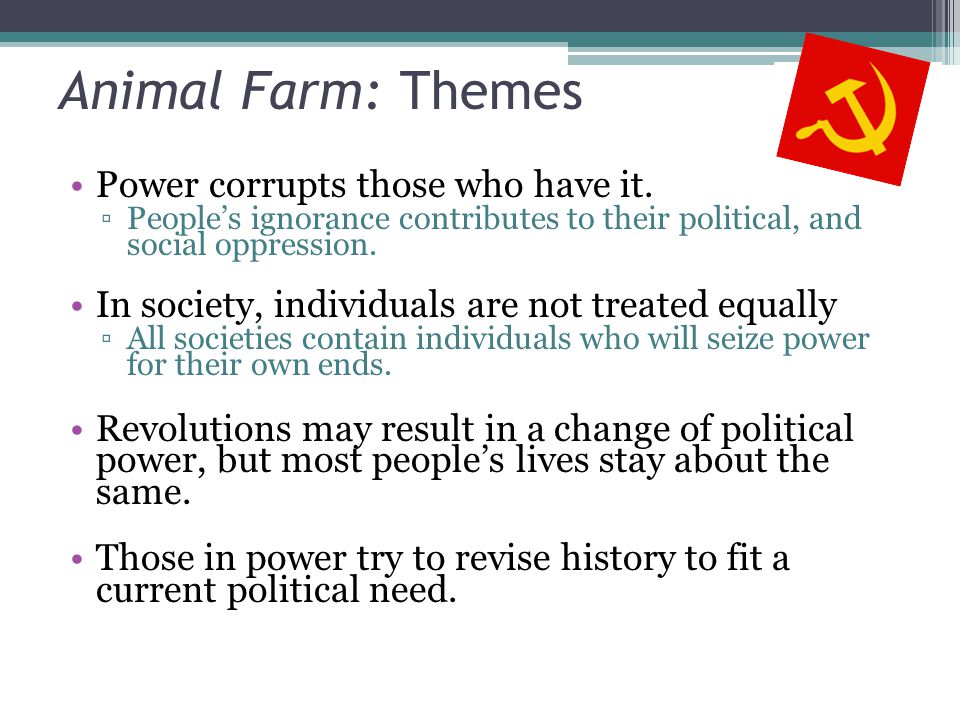 Animal farm power theme essay