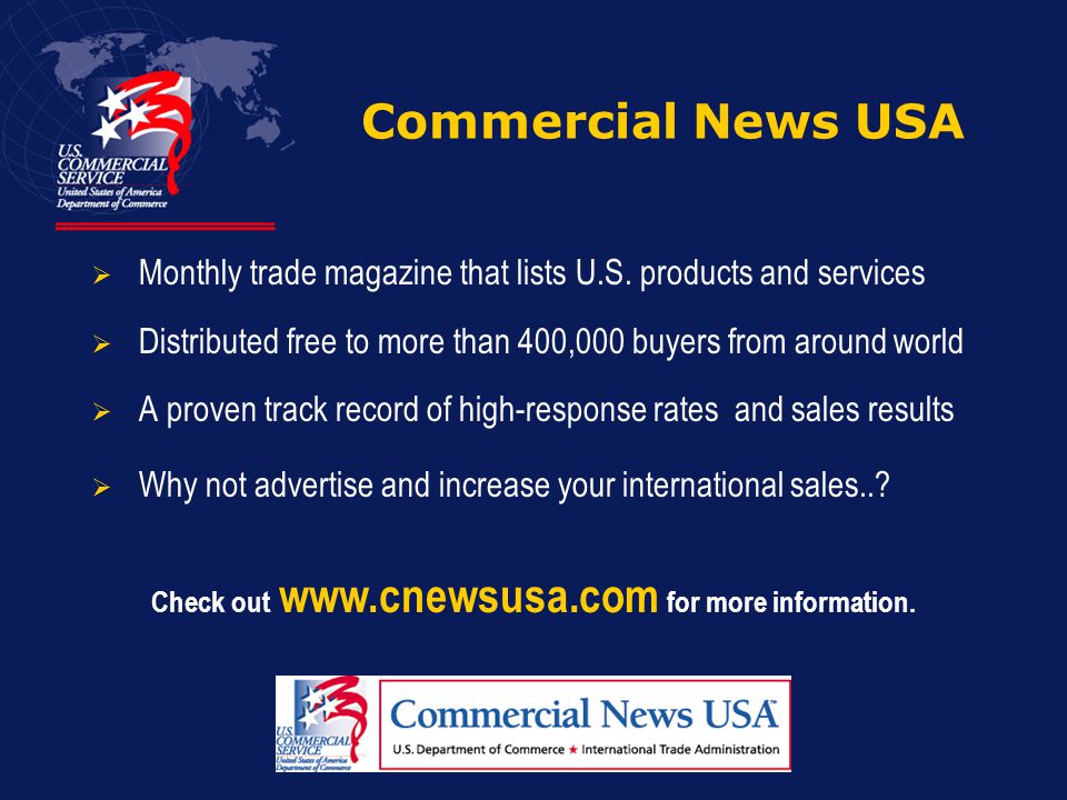  Monthly trade magazine that lists U.S.