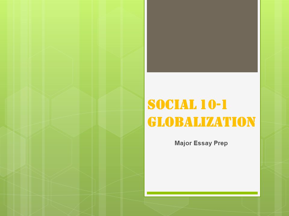 Essay topics related to globalization