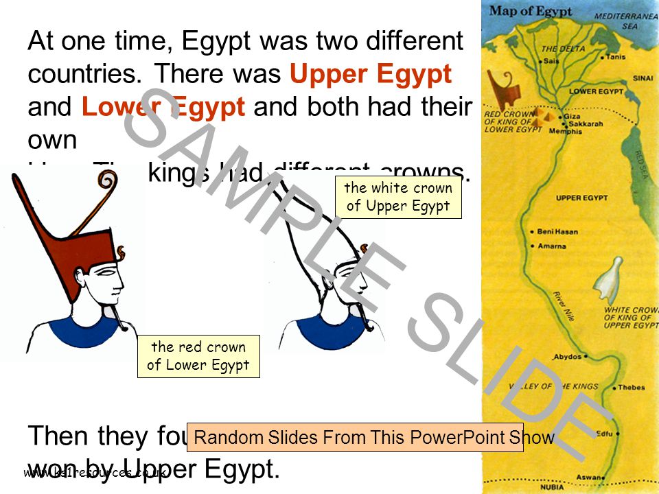 At one time, Egypt was two different countries.