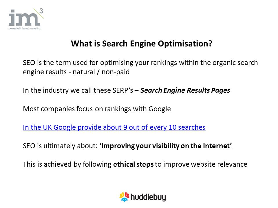 What is Search Engine Optimisation.