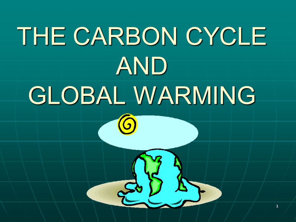 1 THE CARBON CYCLE AND GLOBAL WARMING