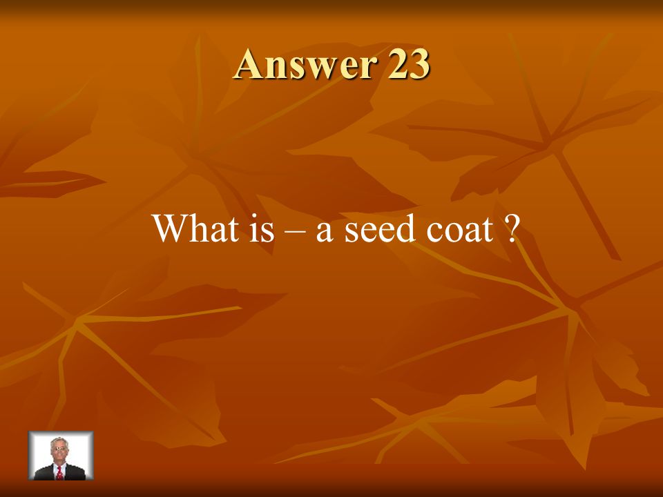 Question 23 This is the outside covering of a seed.
