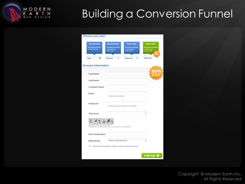 Building a Conversion Funnel