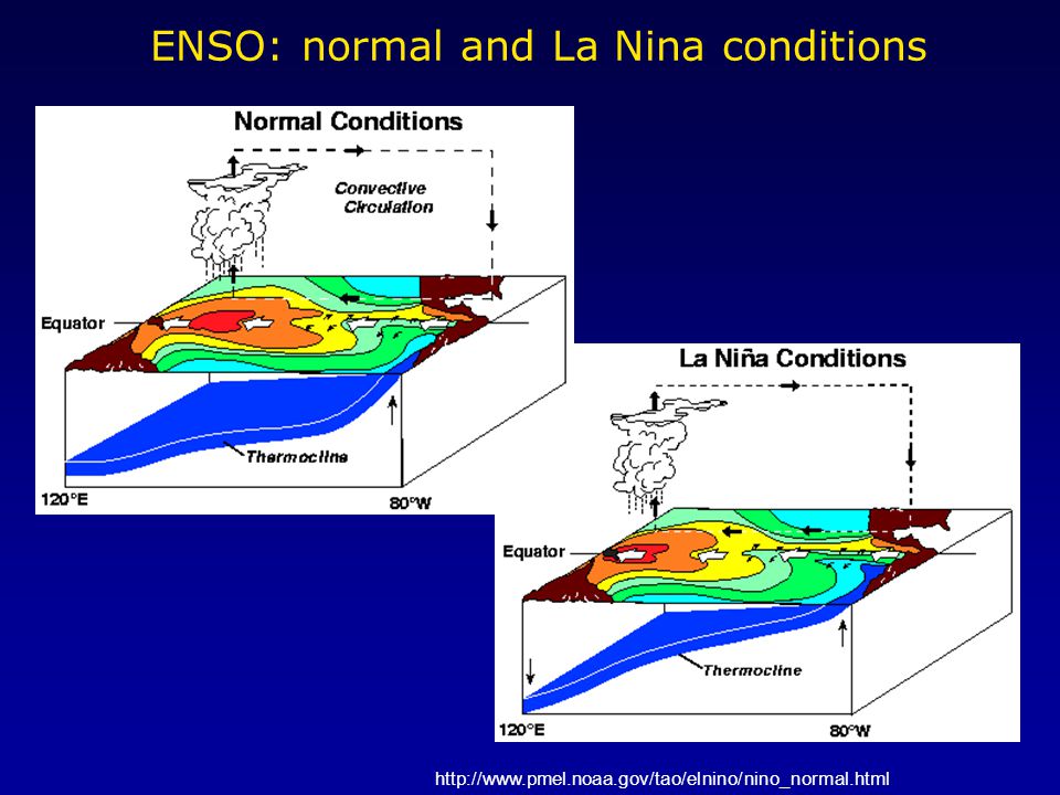 ENSO: normal and La Nina conditions