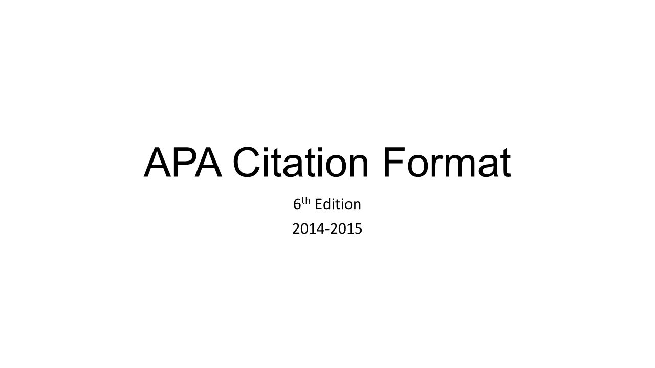 apa latest edition 2015