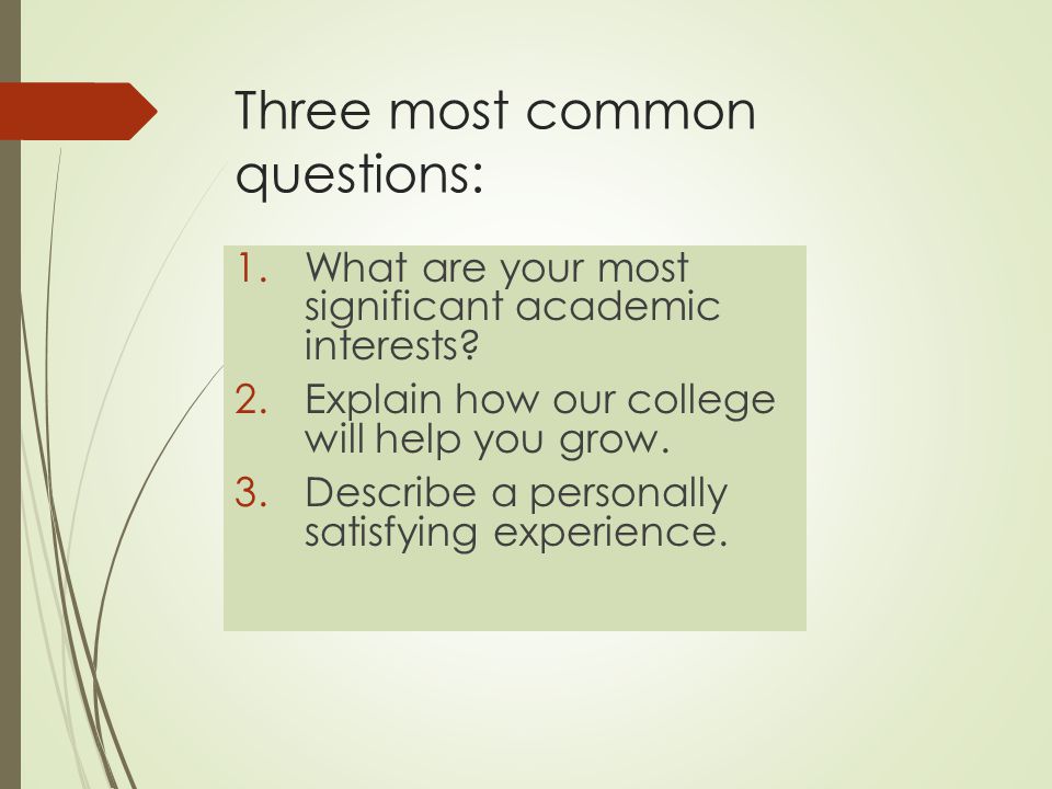 Personal statement for college students the most common