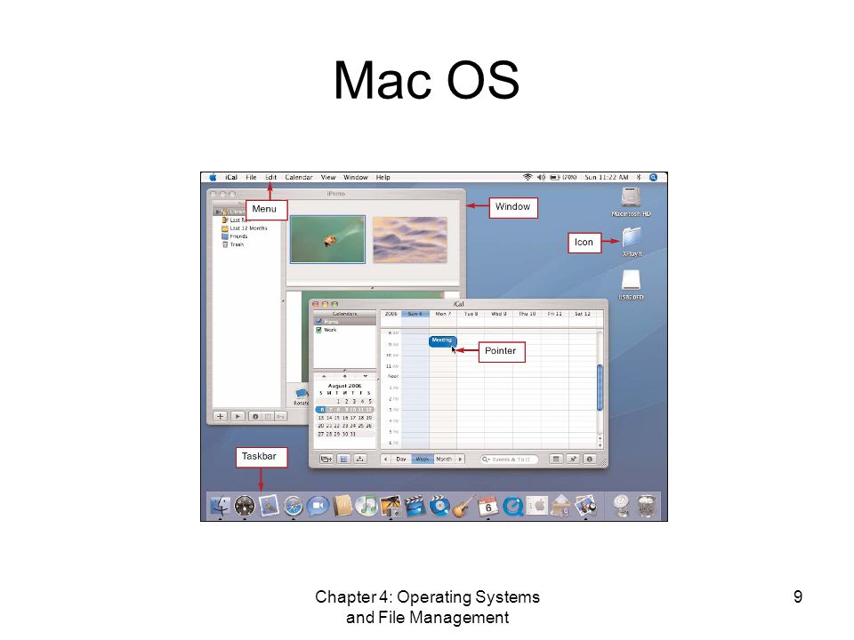 Chapter 4: Operating Systems and File Management 9 Mac OS