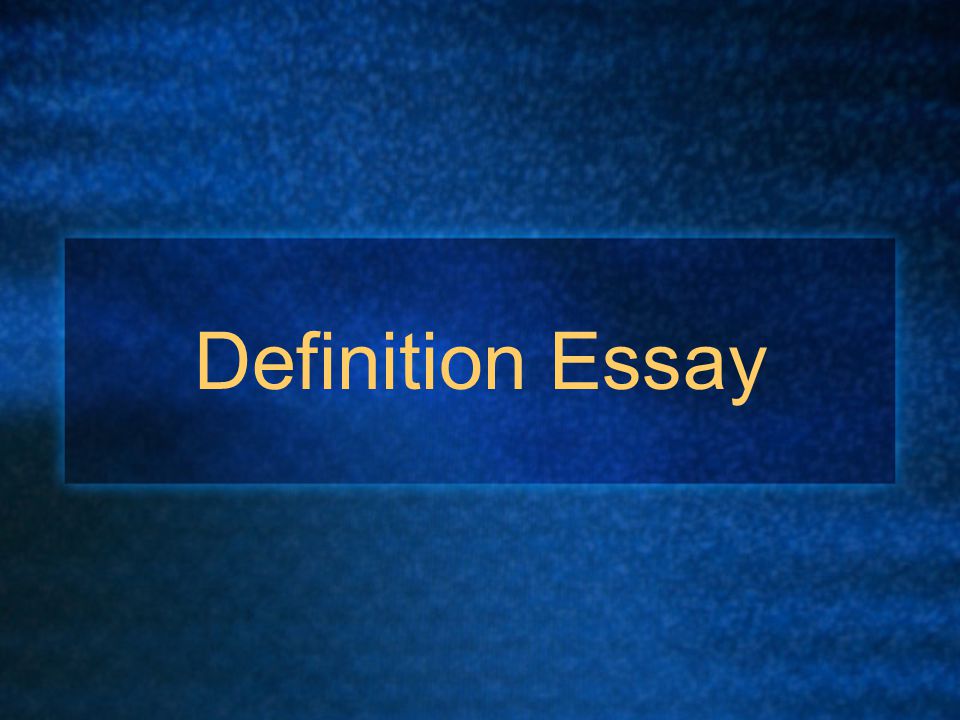 Concept Definition Essay