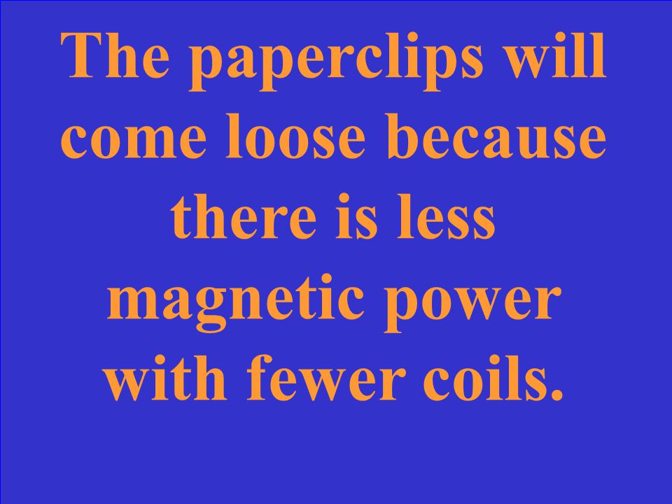You have made an electromagnet that holds paperclips.