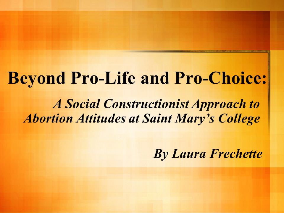 Pro Choice Essay