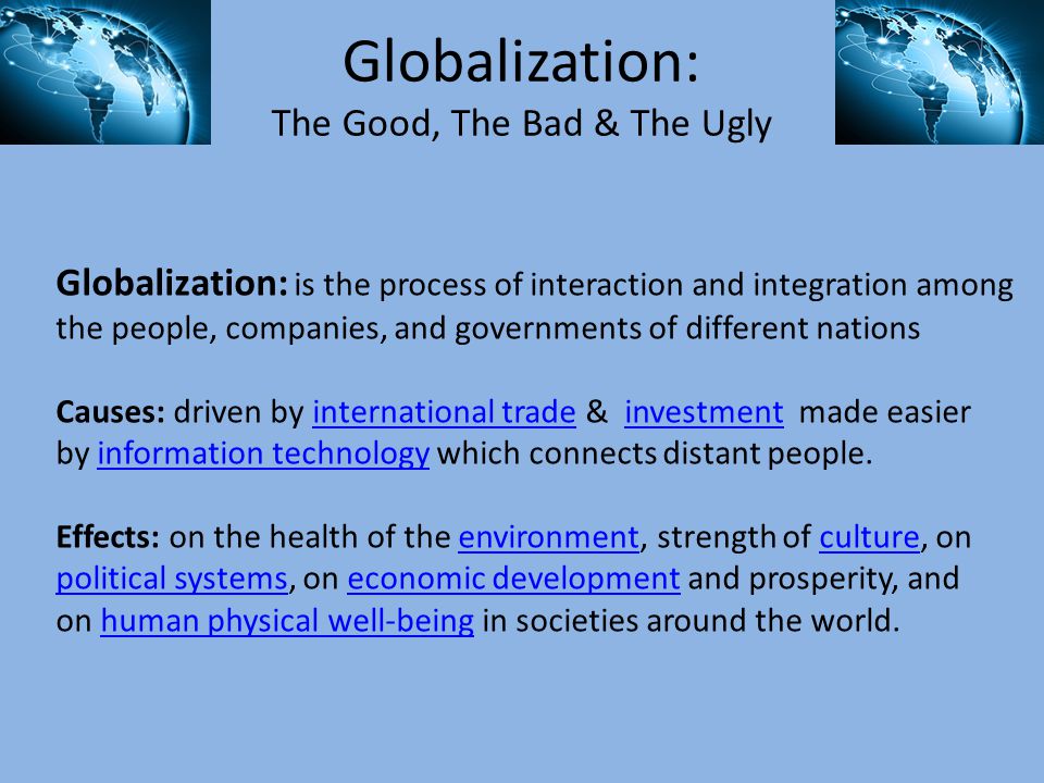 globalization a good or bad thing globalization a good or bad thing