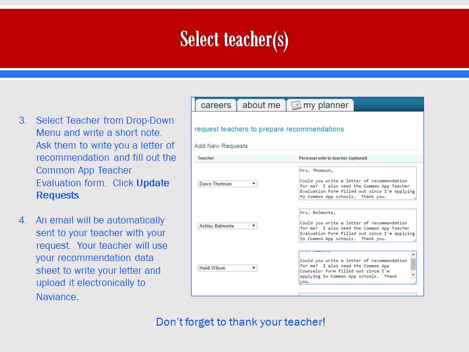 how to submit letter of recommendation common app how to request a teacher recommendation letter on naviance