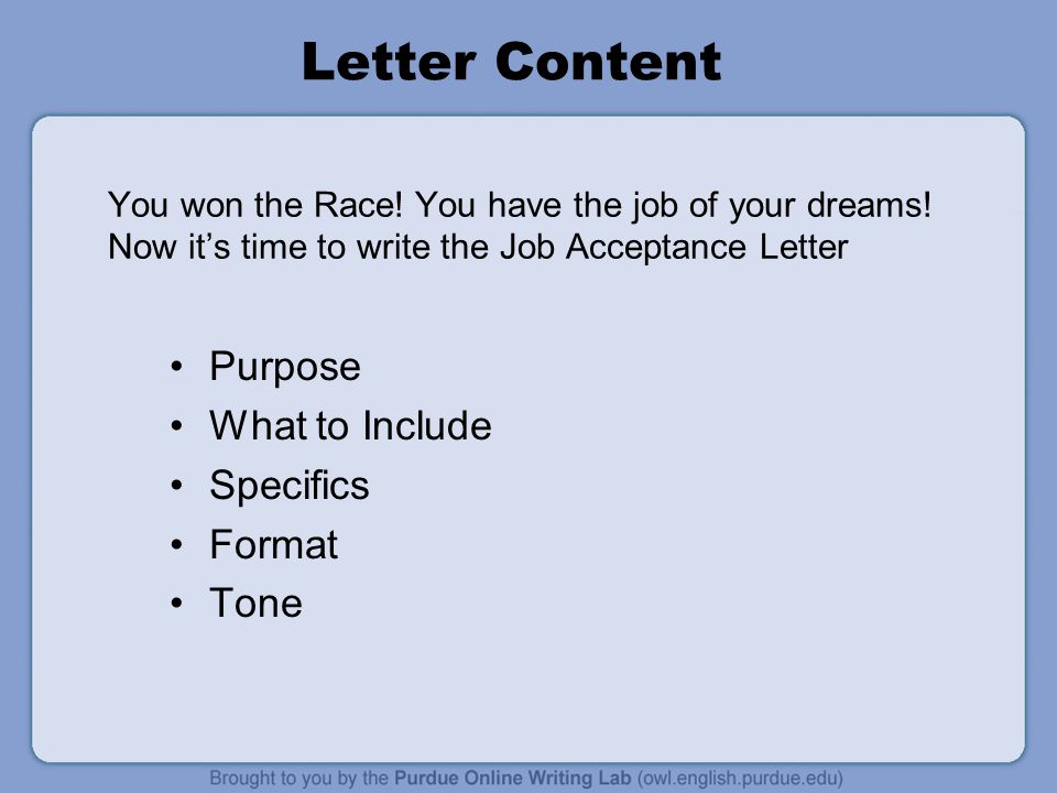 writing an acceptance letter The objective of writing this letter is to express your acceptance towards someone for a reason the acceptance letters can be written on any occasion whether it is related to admission process or new job offer etc. writing an acceptance letter The objective of writing this letter is to express your acceptance towards someone for a reason the acceptance letters can be written on any occasion whether it is related to admission process or new job offer etc.