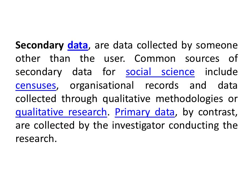 Dissertation methodology secondary data