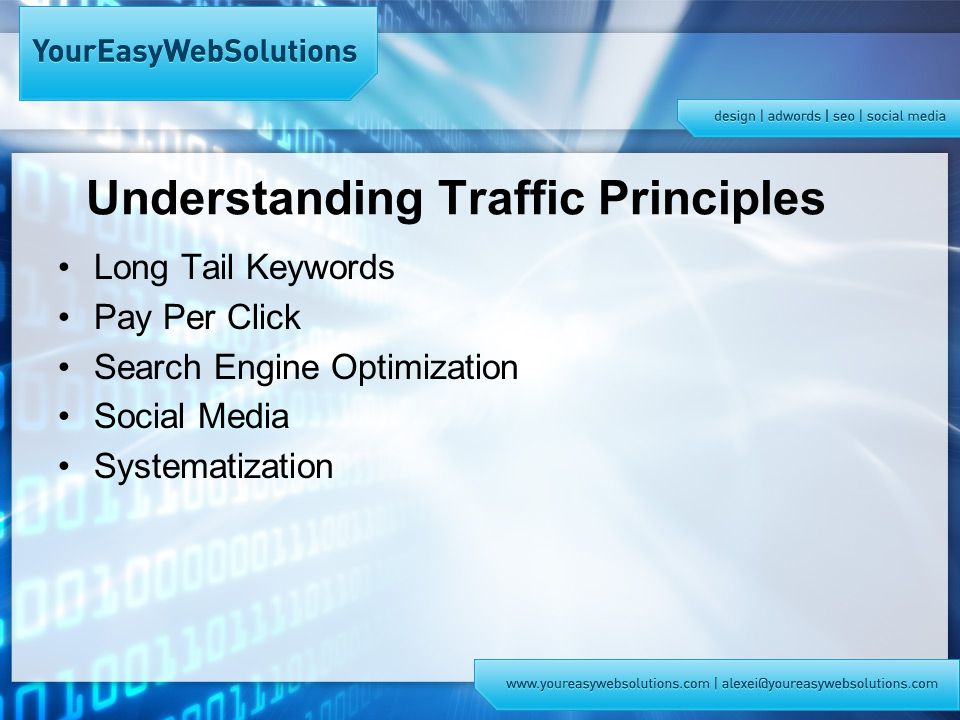 Understanding Traffic Principles Long Tail Keywords Pay Per Click Search Engine Optimization Social Media Systematization