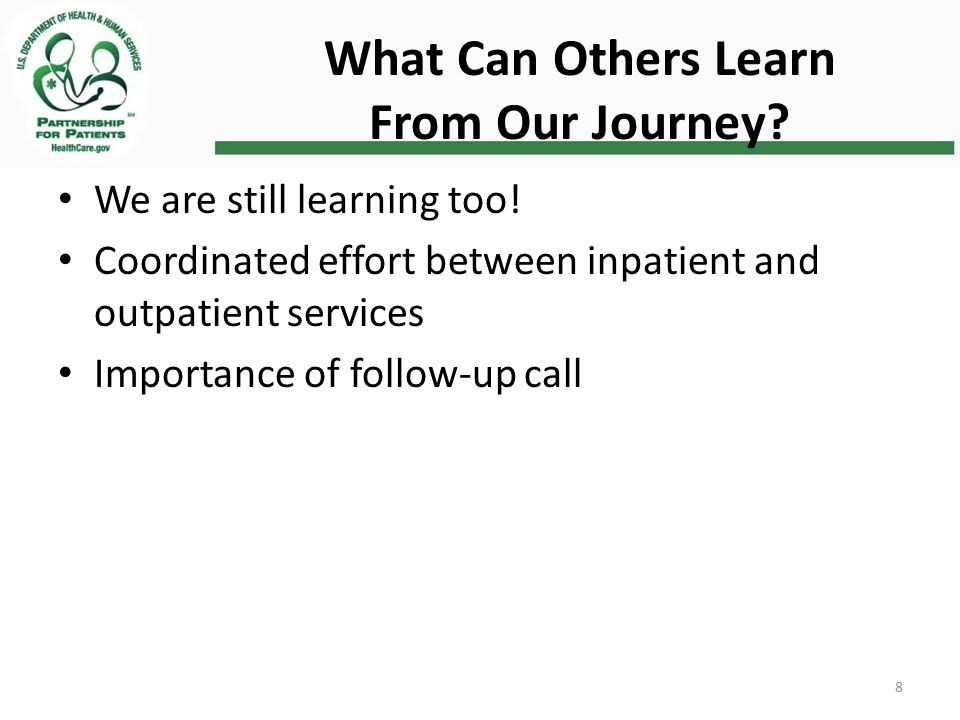 What Can Others Learn From Our Journey. We are still learning too.