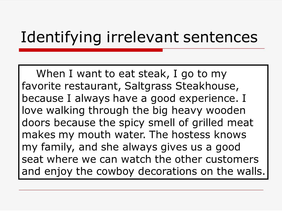 Descriptive essay about a favorite restaurant