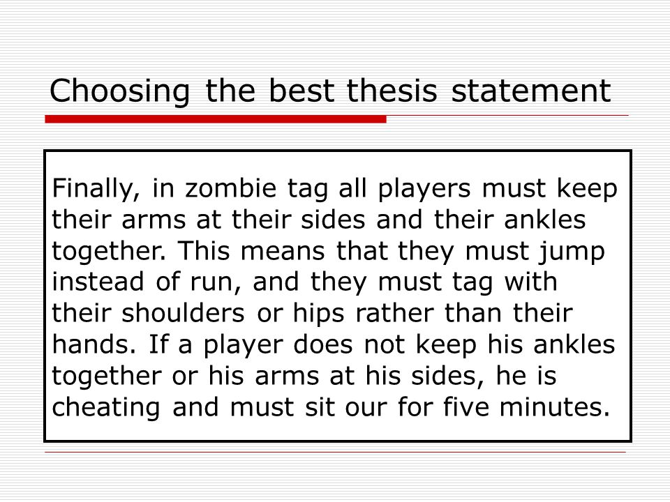 Composing A Thesis Statement