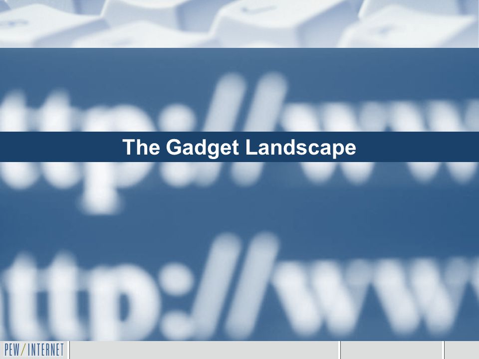 The Gadget Landscape