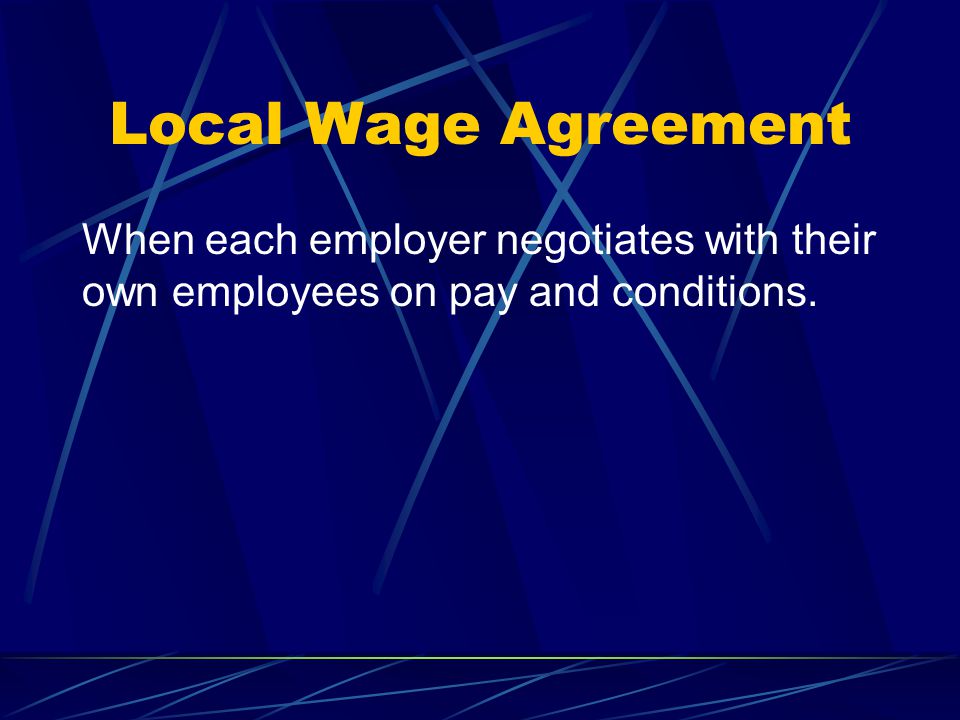 National Wage Agreement Is a pay agreement between the social partners eg ICTU (workers), IBEC (employers) and the Government.