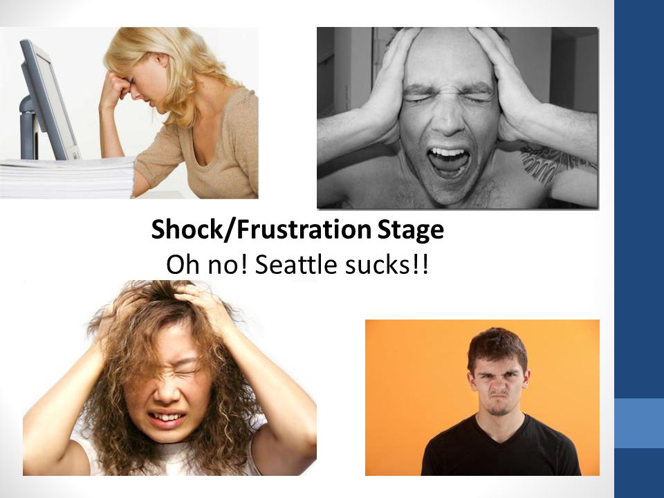 Shock/Frustration Stage Oh no! Seattle sucks!!