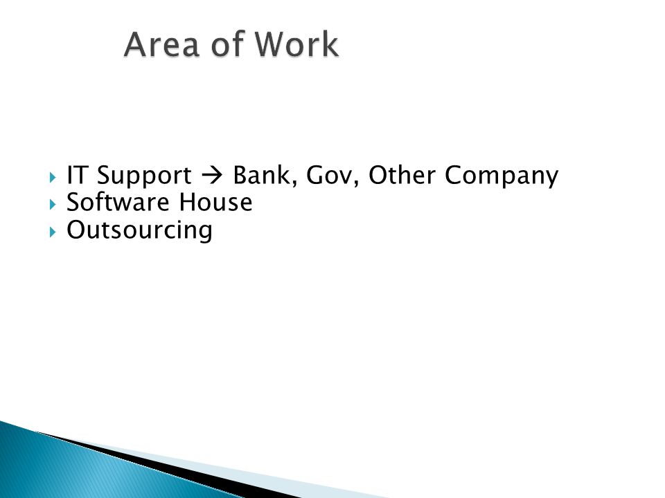 IT Support  Bank, Gov, Other Company  Software House  Outsourcing