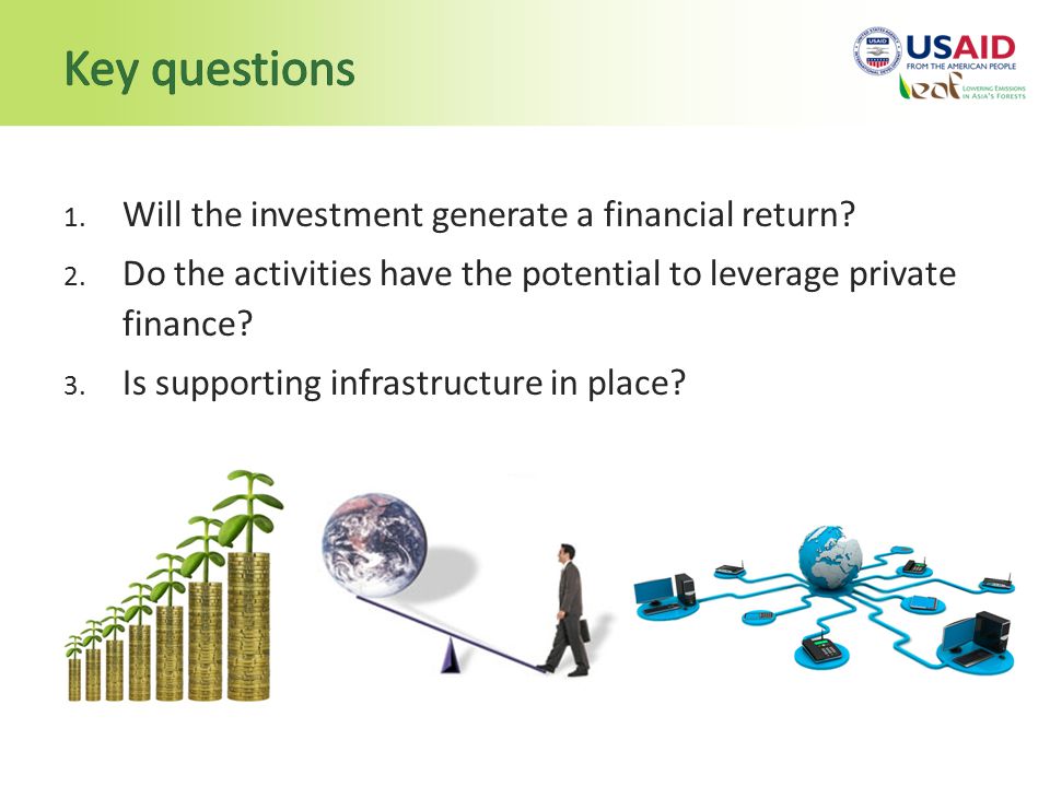 1. Will the investment generate a financial return.