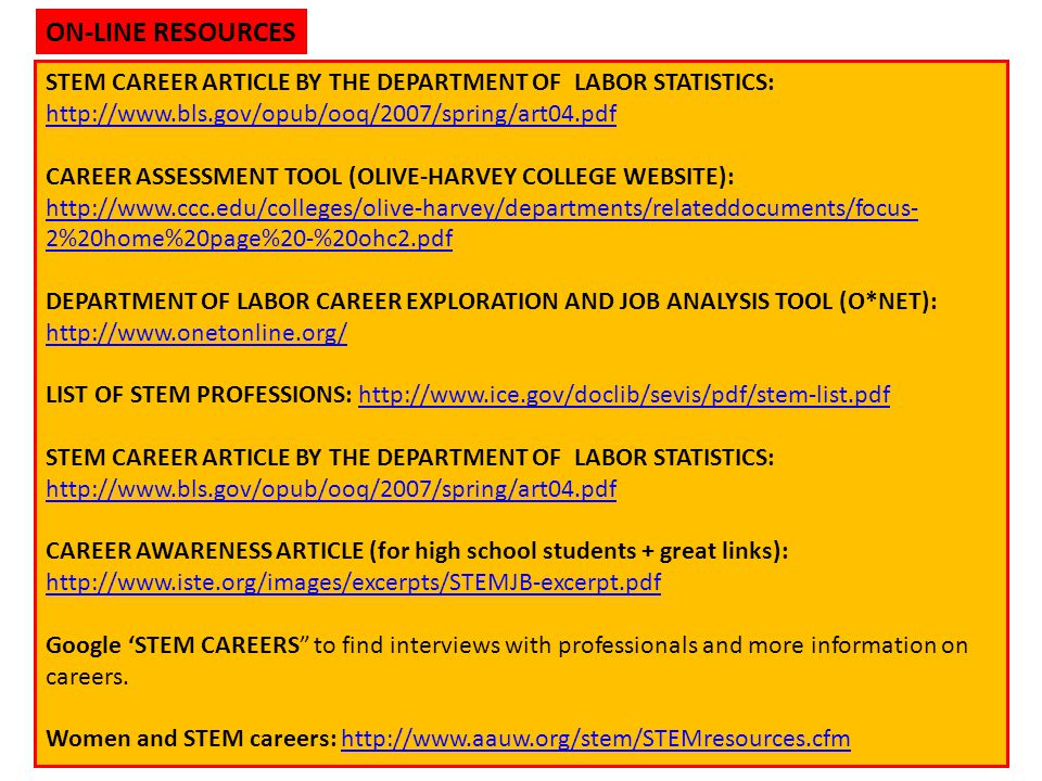 what are stem careers