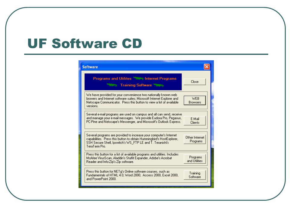 UF Software CD