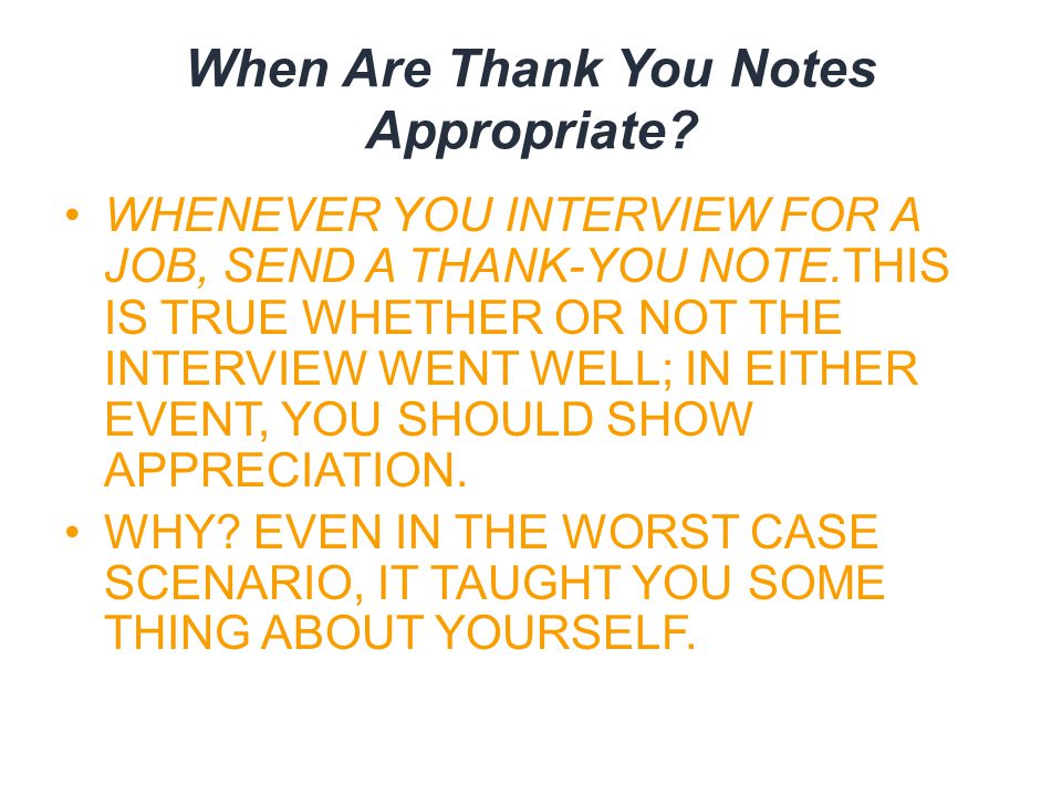 When Are Thank You Notes Appropriate.