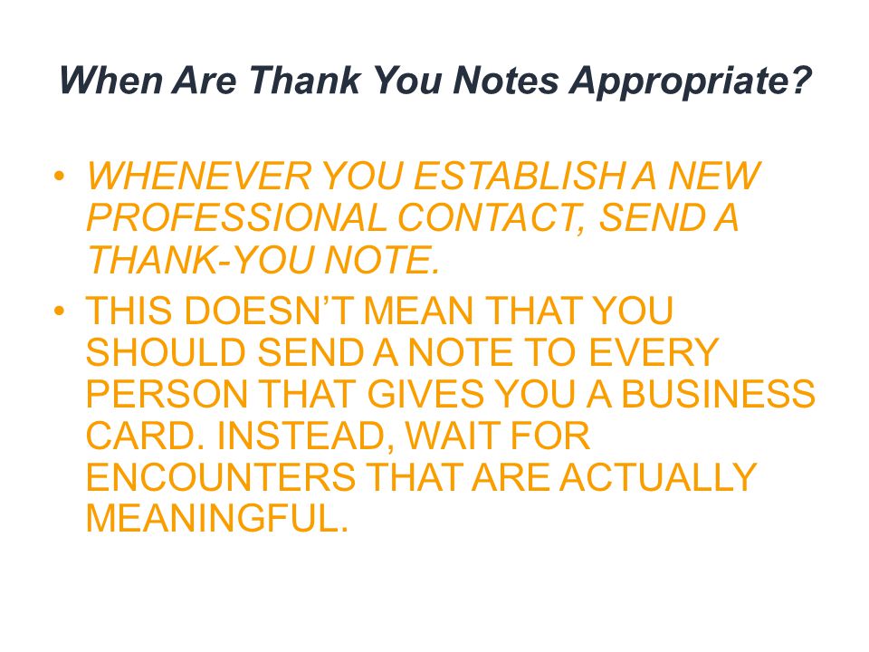 When Are Thank You Notes Appropriate.