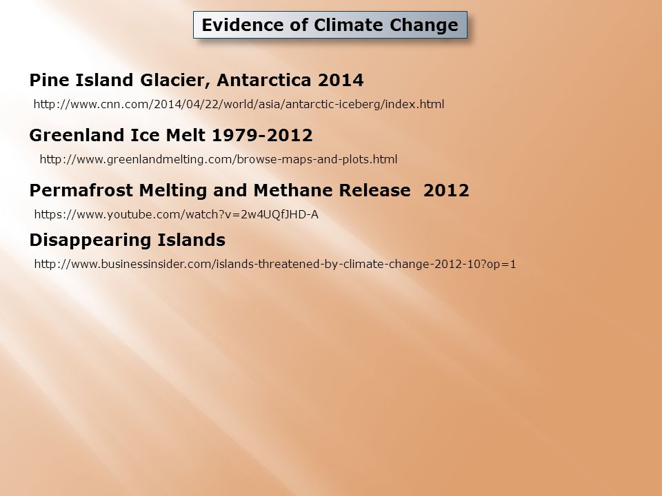 Pine Island Glacier, Antarctica 2014 Evidence of Climate Change   Greenland Ice Melt v=2w4UQfJHD-A Permafrost Melting and Methane Release op=1 Disappearing Islands