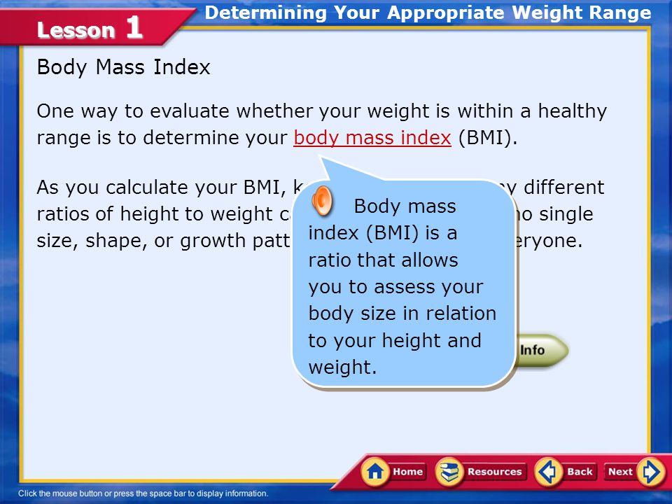 Lesson 1 For many people, body image is tiedbody image to perception of weight.