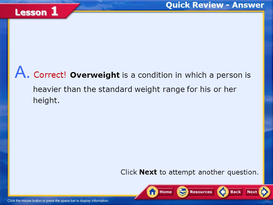 Lesson 1 Body Mass Index Determining Your Appropriate Weight Range
