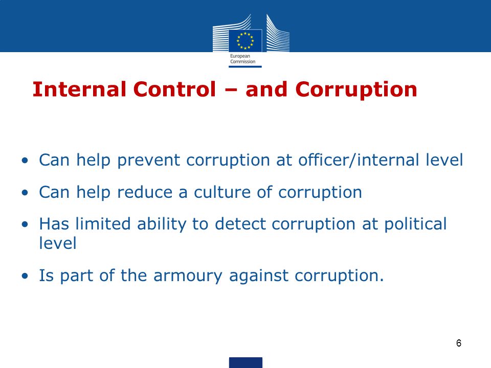 Can help prevent corruption at officer/internal level Can help reduce a culture of corruption Has limited ability to detect corruption at political level Is part of the armoury against corruption.