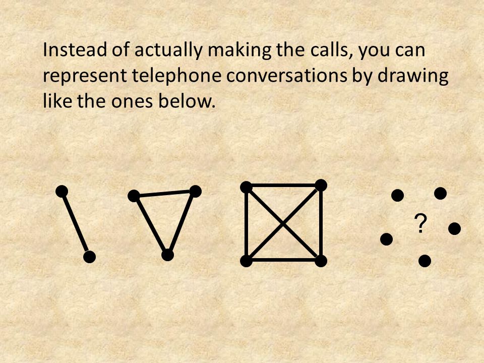 Instead of actually making the calls, you can represent telephone conversations by drawing like the ones below.
