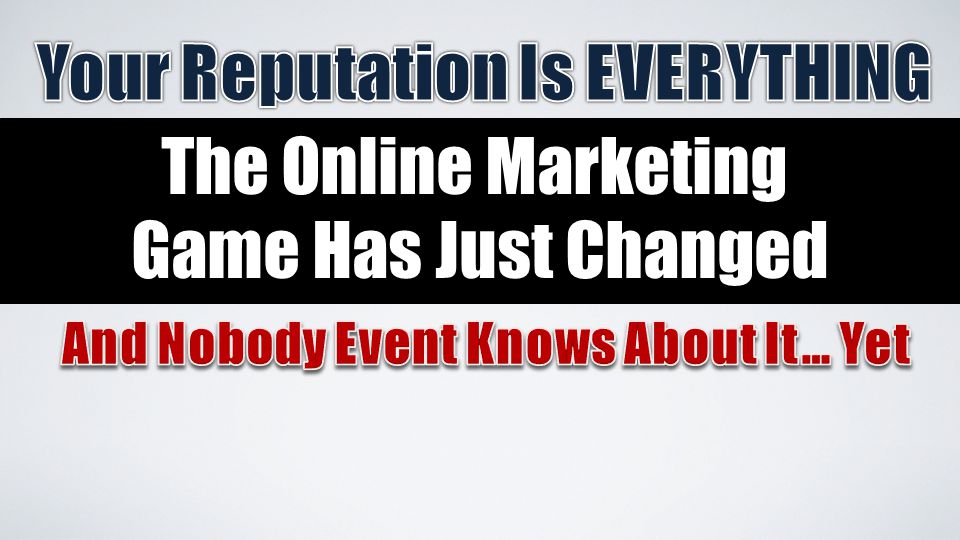 The Online Marketing Game Has Just Changed