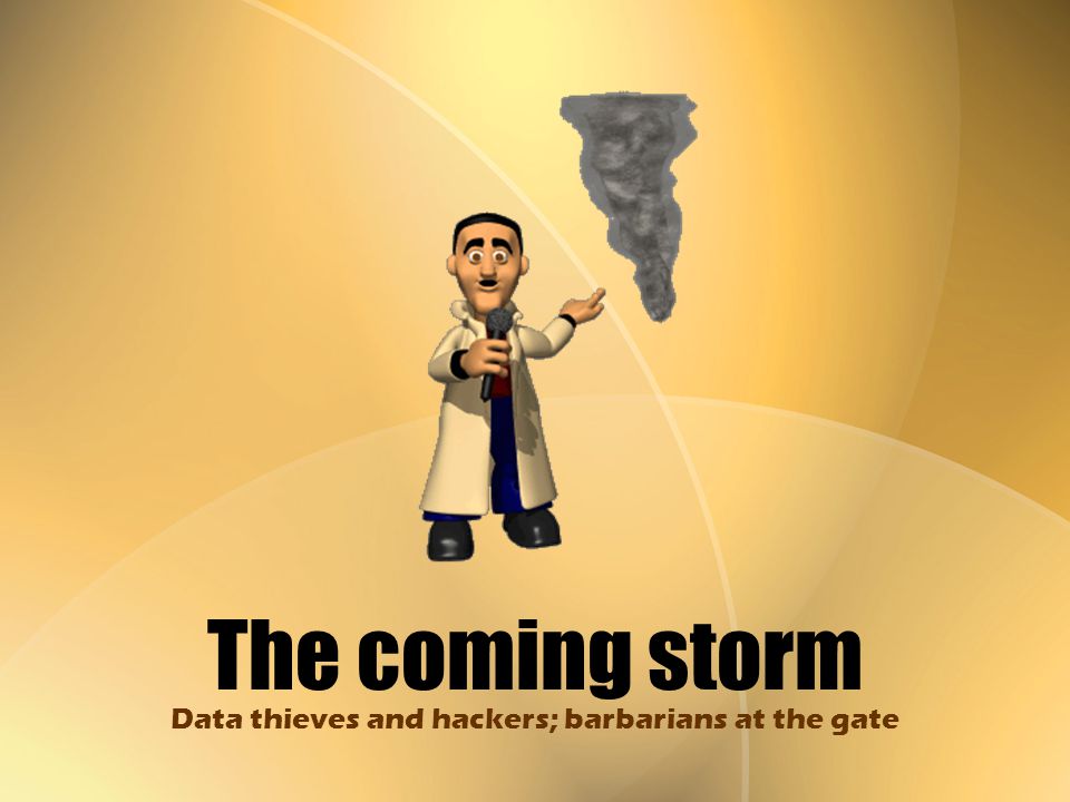 The coming storm Data thieves and hackers; barbarians at the gate