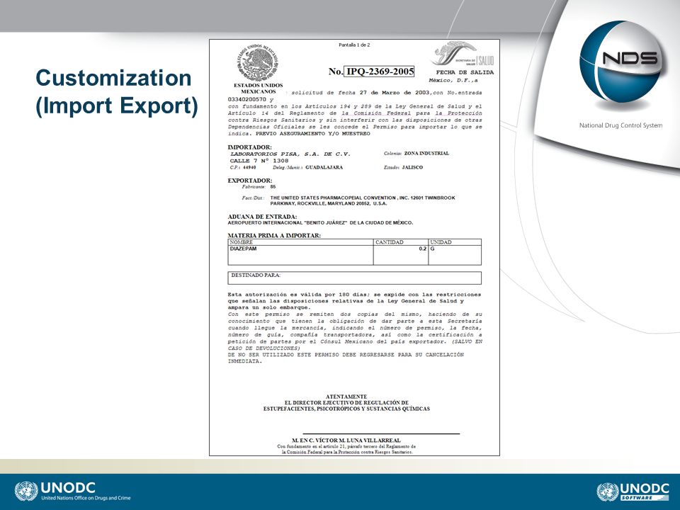 Customization (Import Export)