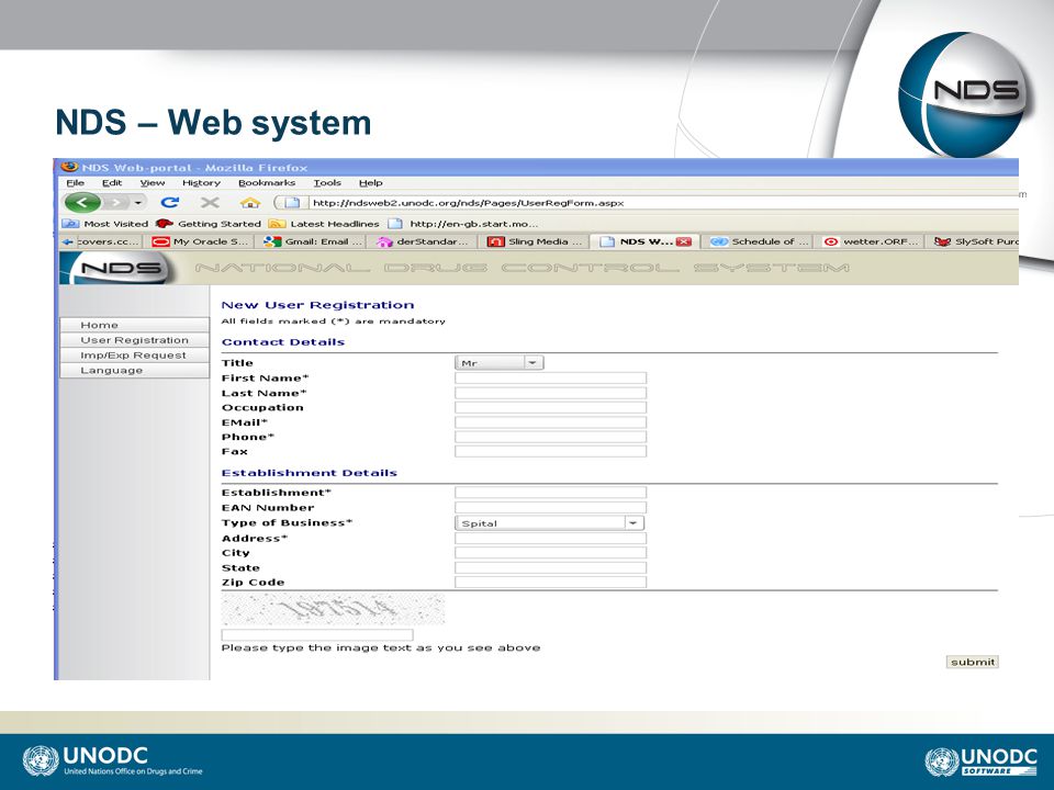 NDS – Web system
