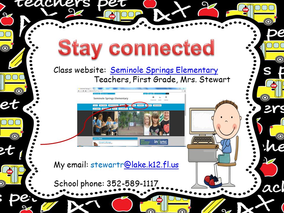 Class website: Seminole Springs ElementarySeminole Springs Elementary Teachers, First Grade, Mrs.
